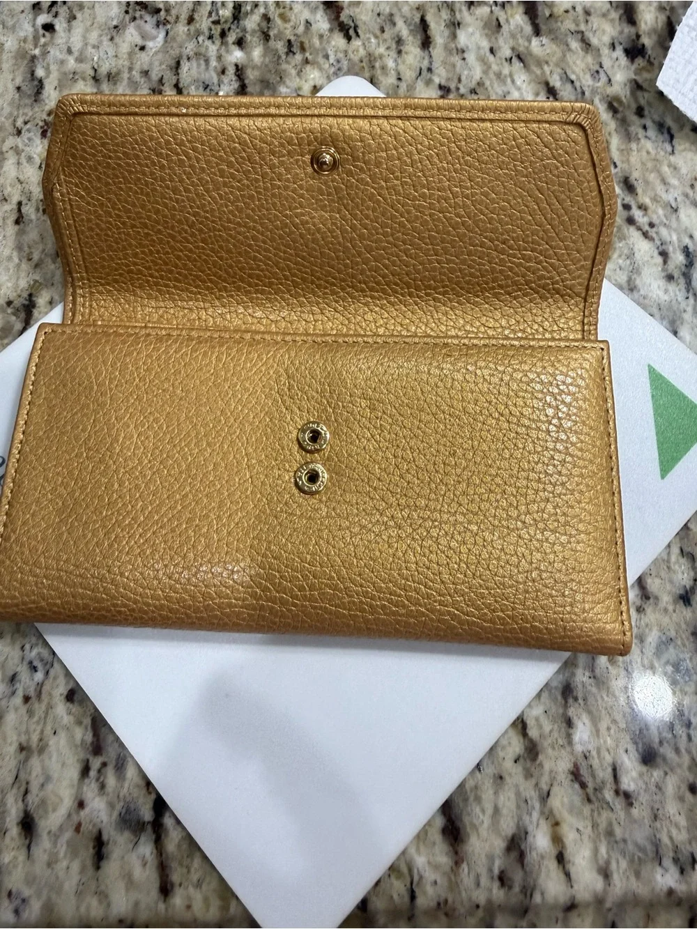 Bosca New Gold Leather Women’s Wallet - Stylish Folded Clutch